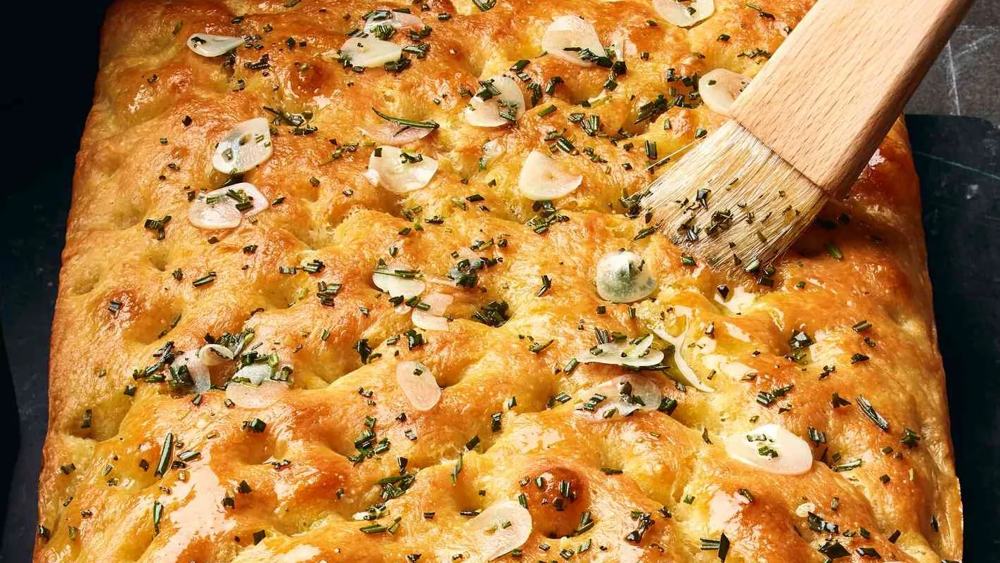 Garlic Rosemary Quick Focaccia