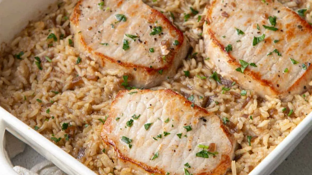 Pork Chops and Rice